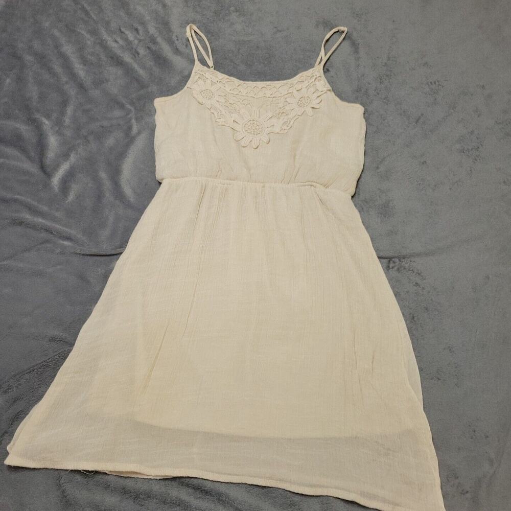 Poetry Dress Womens Small Adjustable Sleeveless Boho Mini Lined Embroidered Top